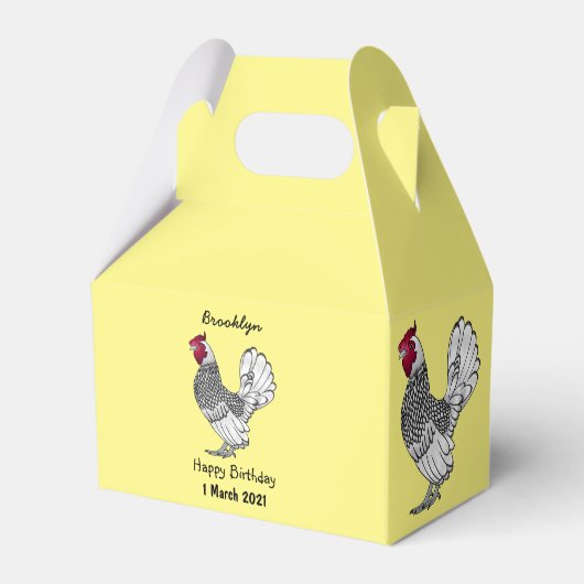 Ballotins Illustration de poulet Sebright (Verso)