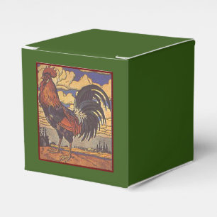 Ballotins Illustration du pays rétro du coq de ferme vintage