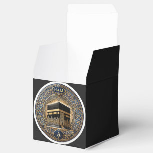 Ballotins Illustration élégante Hajj Mabrur Kaaba Bâton Rond