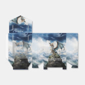 Ballotins Imaginaire Celtic Viking Dragon Wedding Favor Box (Déplié)