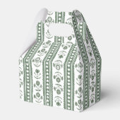 Ballotins Impression botanique vert foncé et blanc (Verso)