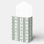 Ballotins Impression botanique vert foncé et blanc (Ouvert)