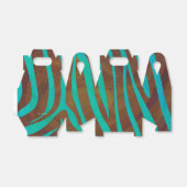 Ballotins Impression Brown et Turquoise Zebra (Déplié)