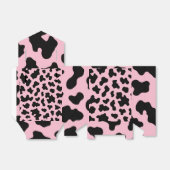 Ballotins Impression cuir de vache noir et rose (Déplié)