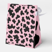 Ballotins Impression cuir de vache noir et rose (Arrière)