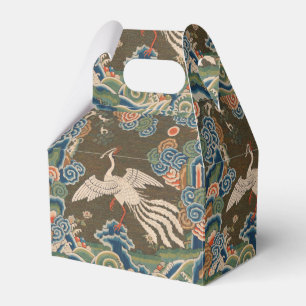 Ballotins Impression de broderie en soie blanche antique chi