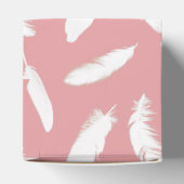 Ballotins Impression de plume blanche sur rose coquillage (Haut)