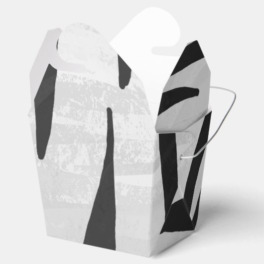 Ballotins Impression de tigre noir et blanc (Ouvert)