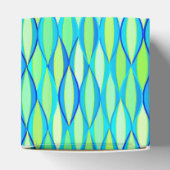 Ballotins Impression du ruban du milieu du siècle - turquois (Haut)