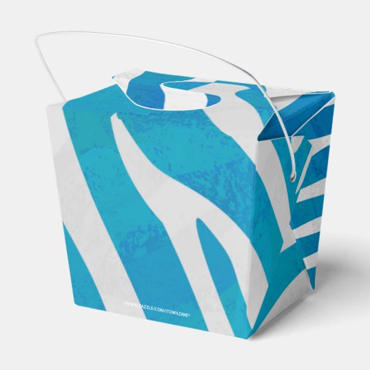 Ballotins Impression en bleu et blanc Zebra (Arrière)