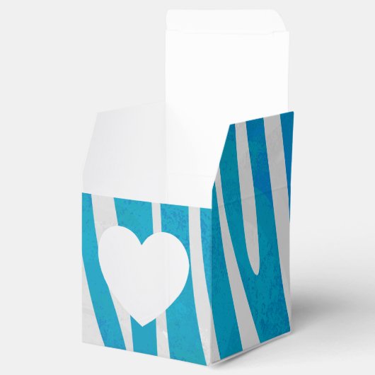 Ballotins Impression en bleu et blanc Zebra (Ouvert)