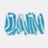 Ballotins Impression en bleu et blanc Zebra (Déplié)