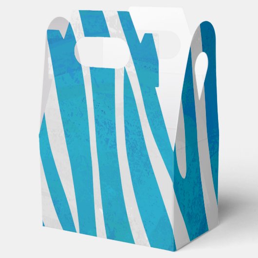 Ballotins Impression en bleu et blanc Zebra (Ouvert)