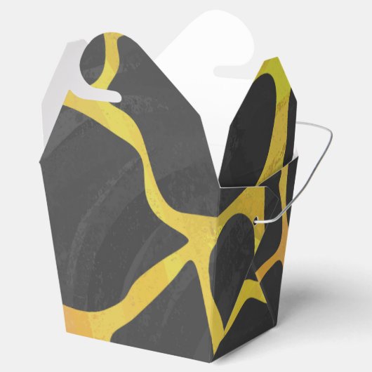 Ballotins Impression Giraffe noir et jaune (Ouvert)