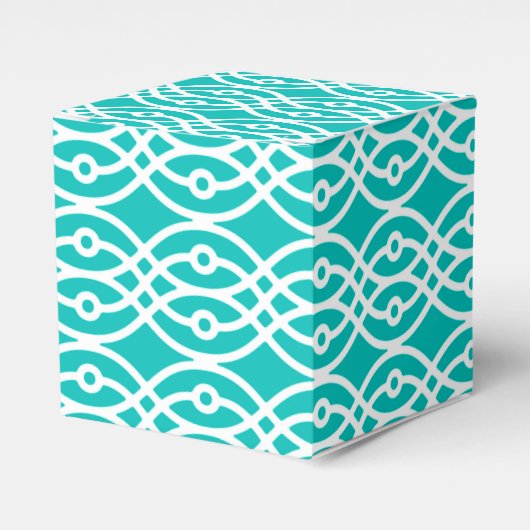 Ballotins Impression kimono, turquoise et blanc (Verso)