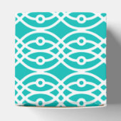 Ballotins Impression kimono, turquoise et blanc (Haut)