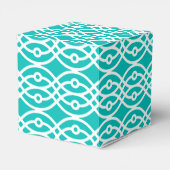 Ballotins Impression kimono, turquoise et blanc (Arrière)