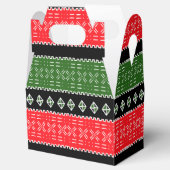 Ballotins Impression Mudcloth Rouge Noir et Vert Afro Pop (Ouvert)