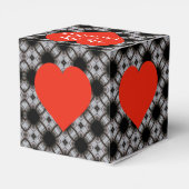 Ballotins Impression Noir Et Blanc Avec Coeur Rouge (Arrière)