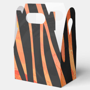 Ballotins Impression noire et orange Zebra