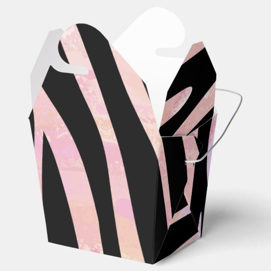 Ballotins Impression noire et rose Zebra (Ouvert)