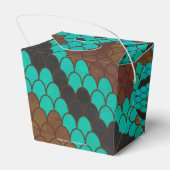 Ballotins Impression serpent brun et sarcelle (Arrière)