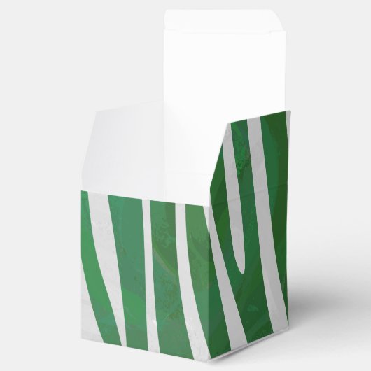 Ballotins Impression verte et blanche Zebra (Ouvert)