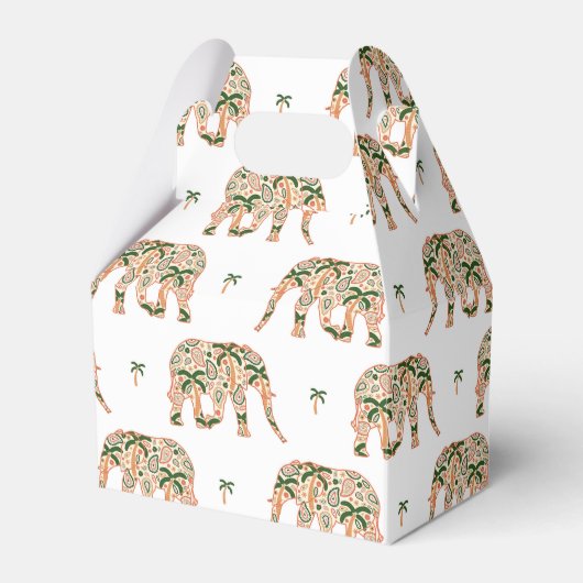 Ballotins Indian Floral Paisley Ornate Elephants (Verso)