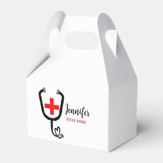 Ballotins Infirmière médecin rouge plus stéthoscope ajouter  (Verso)