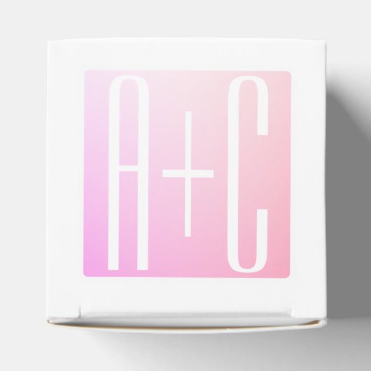 Ballotins Initiales de couple | Gradation rose subtile (Haut)