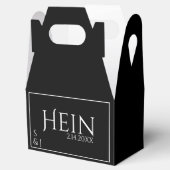 Ballotins Initiales de monogramme noir Date Mariage  (Ouvert)