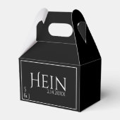 Ballotins Initiales de monogramme noir Date Mariage  (Verso)
