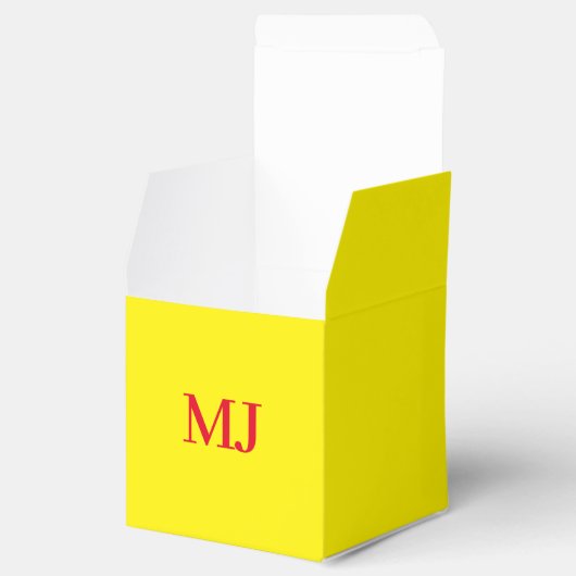 Ballotins Initiales en monogramme jaune simple et tendance (Ouvert)