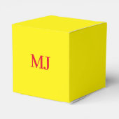 Ballotins Initiales en monogramme jaune simple et tendance (Arrière)