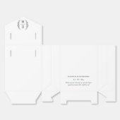 Ballotins Initiales florales empilées Monogramme Mariage (Déplié)