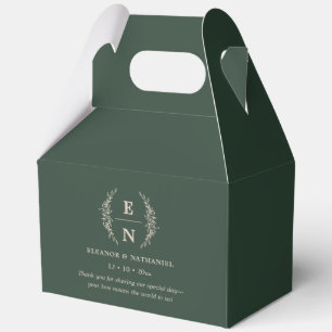 Ballotins Initiales florales empilées Monogramme Mariage