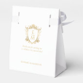 Ballotins Initiales Mariage or & Mariage Floral Crest (Arrière)