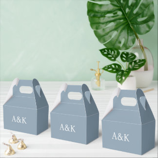 Ballotins Initiales personnalisées sur mariage Dusty Blue