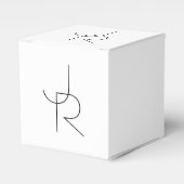 Ballotins Initiales superposées | Noir sur blanc (Verso)