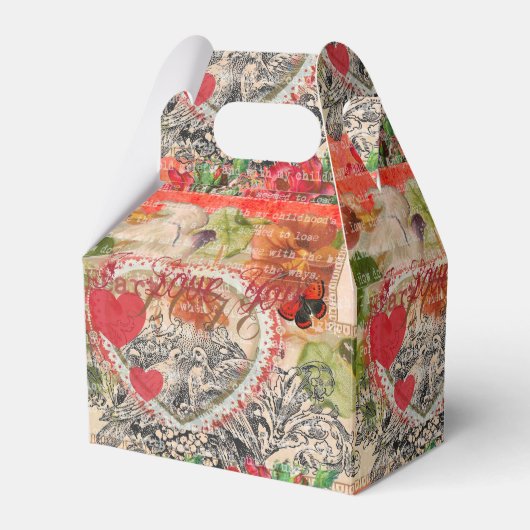 Ballotins Inséparables Heart Red Art Collage (Verso)