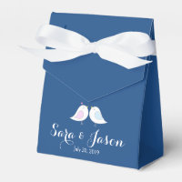 Inséparables mignons sur Mariage bleu marine