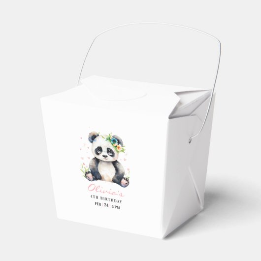 Ballotins Invitation d'anniversaire de Panda, Invitation d'a (Verso)
