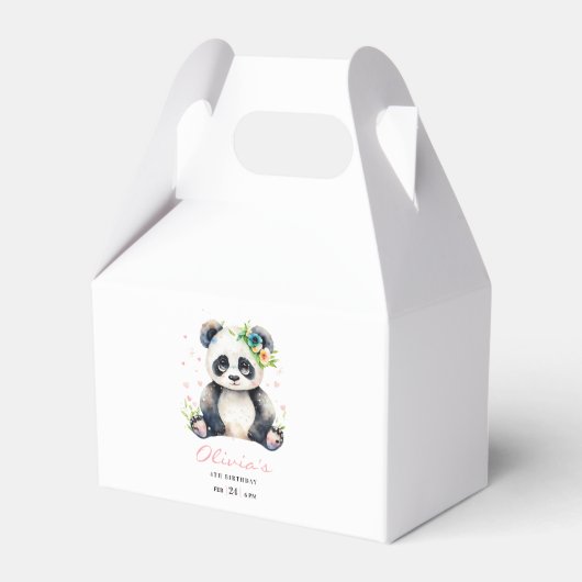 Ballotins Invitation d'anniversaire Panda, Anniversaire de f (Verso)