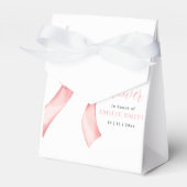 Ballotins Invitation de Baby shower de la croupe rose, Coque (Verso)