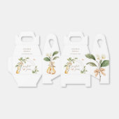 Ballotins Invitation de mariage Poire Parfaite aquarelle flo (Déplié)