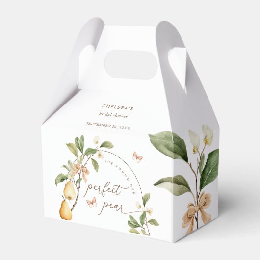 Ballotins Invitation de mariage Poire Parfaite aquarelle flo (Verso)