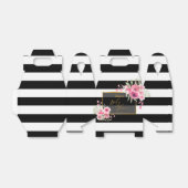 Ballotins Invitation vintage Florale Noir Blanc (Déplié)