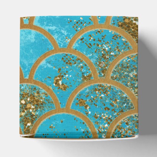 Ballotins Iridescente Turquoise Parties scintillant or Merma (Haut)