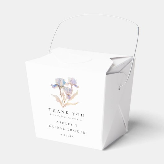 Ballotins Iris Floral Élégant Shower de Mariée (Verso)