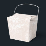 Ballotins Ivoire et Damask en détresse Grunge Blanc<br><div class="desc">Boîte à faveurs en damas vintage en détresse ivoire et blanc scintillant.</div>